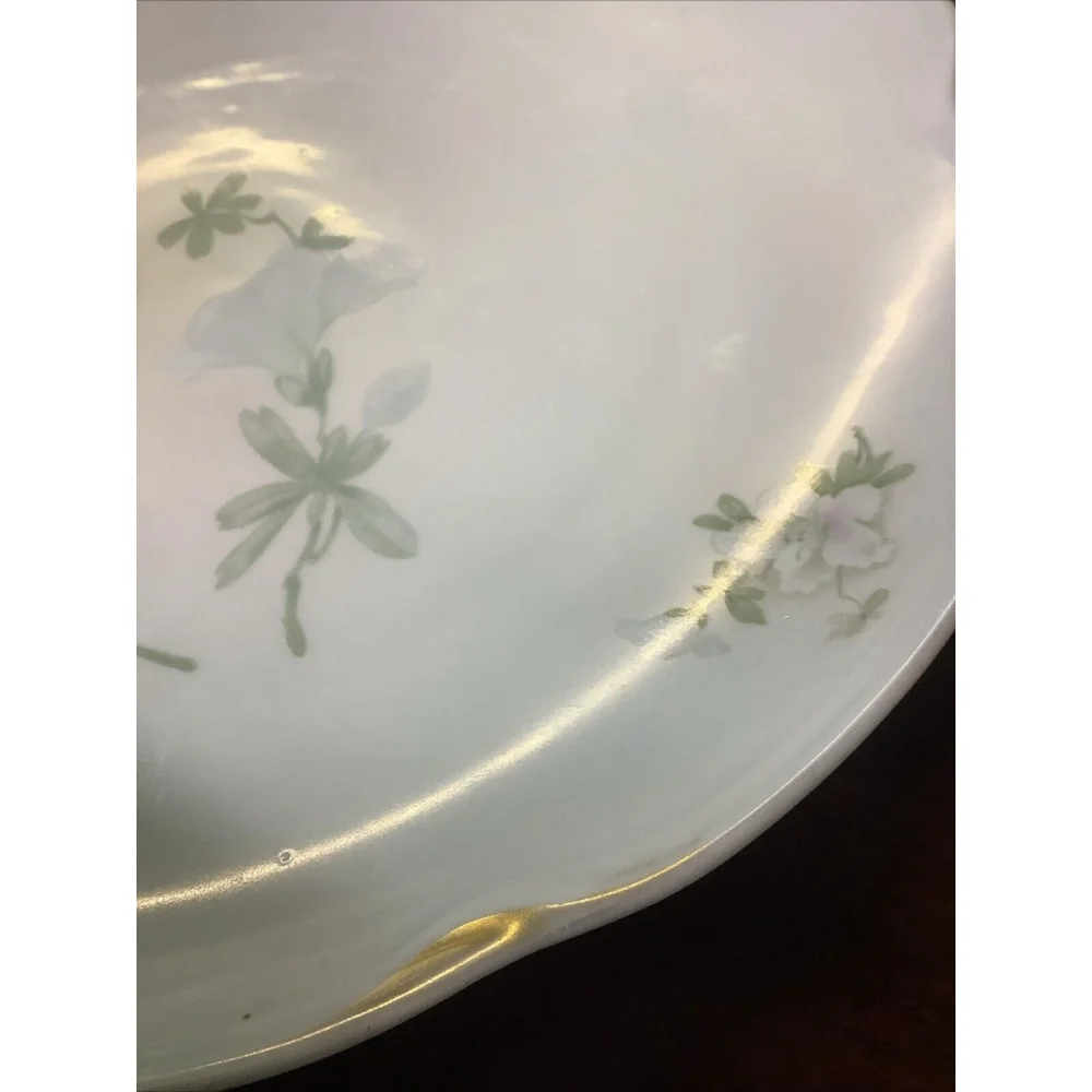 Antique Plater J. C. Louise Bavaria Gold Trim Floral 12”